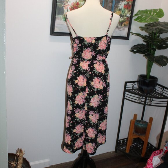 Lily Rose Pink Floral Print Dress - Size Large - Picture 6 of 12